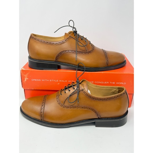Martin Dingman Cambridge Martin Cambridge Captoe Whiskey Size 10.5 Retail $325 - Picture 4 of 7